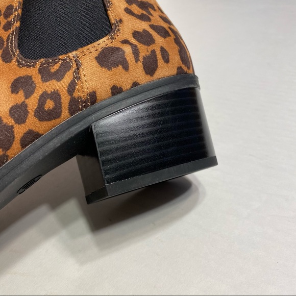 NWT Womens Memory Foam Cheetah Print Booties Boots - Picture 5 of 8